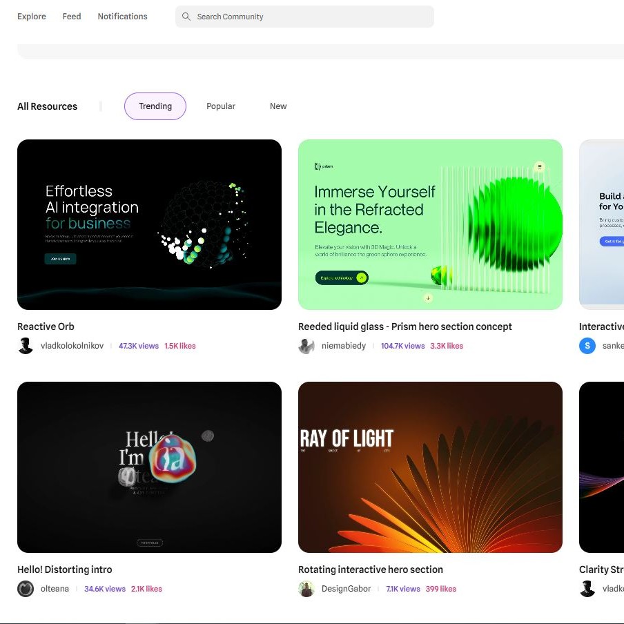 spline互動效果一覽